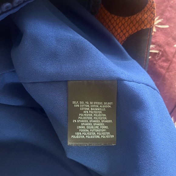 Anthropologie Maeve Rokin Polka Dot Blue and Orange Dress - Picture 5 of 9